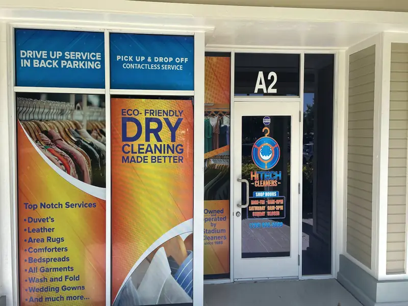 The entrance of Hi Tech Cleaners, a Stadium store